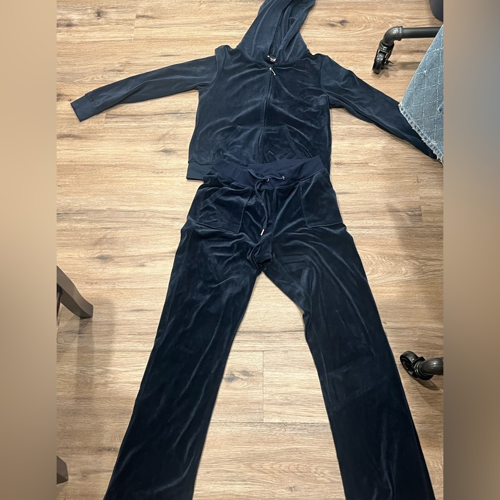 vintage navy blue juicy couture track suit
